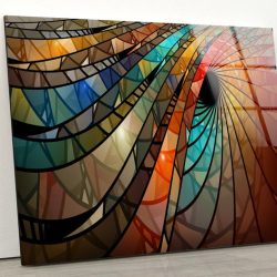 Abstract Glass Wall Art Glass Tempered Glass Printing Wall Art Alcohol Ink Abstract Wall Art
