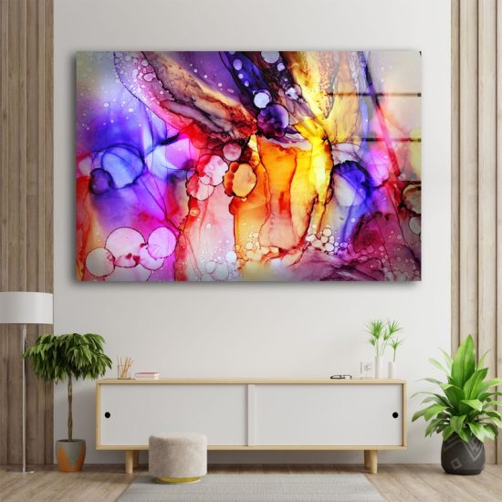 Abstract Glass Wall Art Glass Wall Decor Tempered Glass Abstract Wall Art Alcohol Ink Marble Wall Art 2