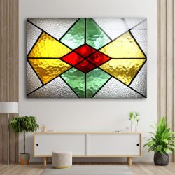 Abstract Glass Wall Art Glass Wall Decor Wall Hanging Tempered Glass Printing Wall Art Stained Window Wall Art