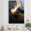 Animal Wall Art Glow Wall Art Neon Wildlife Wall Art Glass Print