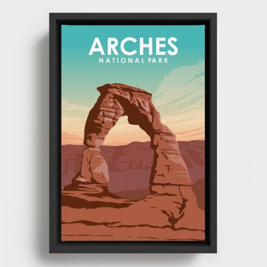 Arches National Park Travel Poster Canvas Print Wall Art Decor 1