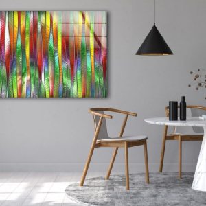 Ation Tempered Glass Abstract Art Fractal Art Colorful Stained Glass Wall Art Valentines 2