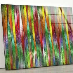 Ation Tempered Glass Abstract Art Fractal Art Colorful Stained Glass Wall Art Valentines