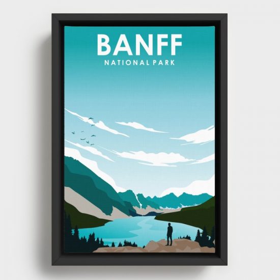 Banff National Park Travel Poster Canada Canvas Print Wall Art Decor 1