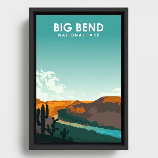 Big Bend National Park Travel Poster Canvas Print Wall Art Decor 1