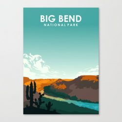 Big Bend National Park Travel Poster Canvas Print - Wall Art Decor