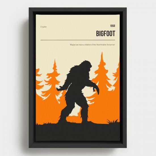 Bigfoot Cryptid Book Cover Poster Canvas Print Wall Art Decor 1