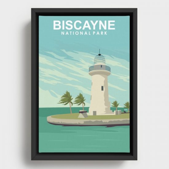 Biscayne National Park Travel Poster Canvas Print Wall Art Decor 1
