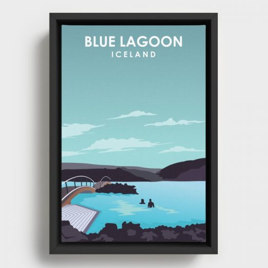 Blue Lagoon Spa Iceland Travel Poster Canvas Print Wall Art Decor 1