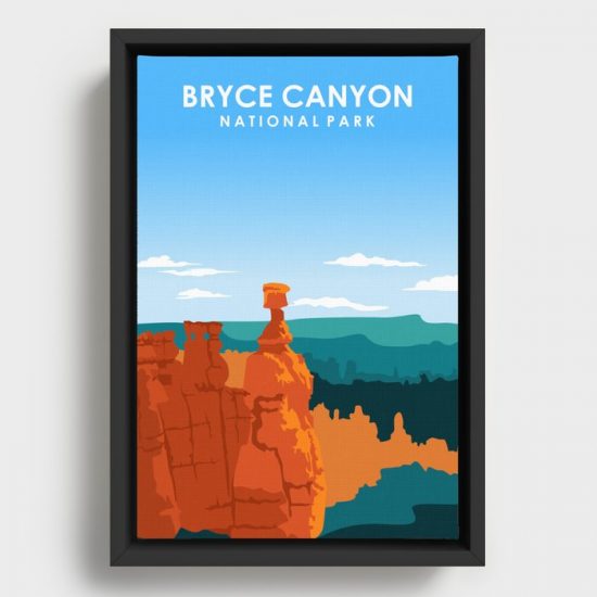 Bryce Canyon National Park Travel Poster Canvas Print Wall Art Decor 1