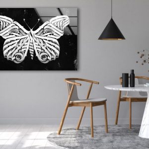 Butterfly Wall Art Animal Wall Art Butterfly Decor Glass Print 2