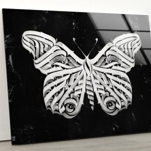 Butterfly Wall Art Animal Wall Art Butterfly Decor Glass Print