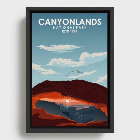 Canyonlands National Park Travel Poster Canvas Print Wall Art Decor 1