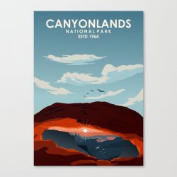 Canyonlands National Park Travel Poster Canvas Print - Wall Art Decor