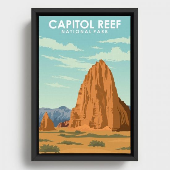 Capitol Reef National Park Travel Poster Canvas Print Wall Art Decor 1