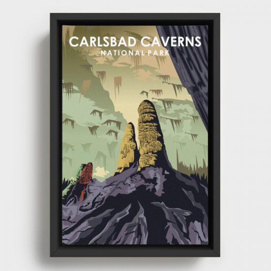 Carlsbad Caverns Vintage Travel Poster Canvas Print Wall Art Decor 1