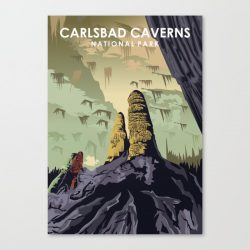 Carlsbad Caverns Vintage Travel Poster Canvas Print - Wall Art Decor