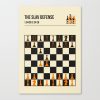 Chess The Slav Defense Vintage Book Cover Poster Canvas Print - Wall Art Decor