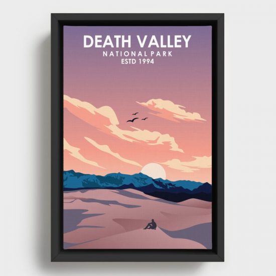 Death Valley National Park Travel Poster Canvas Print Wall Art Decor 1