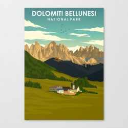 Dolomiti Bellunesi National Park Italy Canvas Print - Wall Art Decor