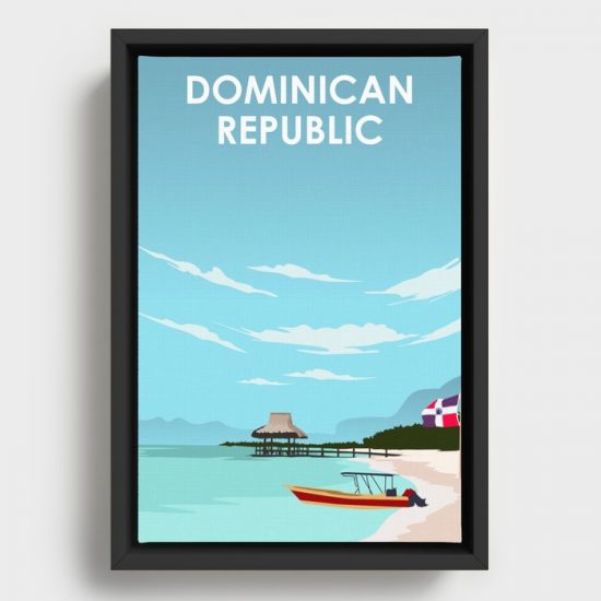 Dominican Republic Vintage Travel Poster Canvas Print Wall Art Decor 1