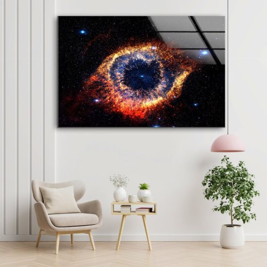 Galaxy Wall Art Space Wall Art Meteorite Wall Art Glass Print 1