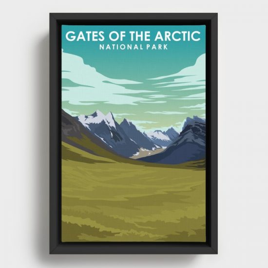 Gates Of The Arctic National Park Travel Poster Canvas Print Wall Art Decor 1