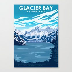 Glacier Bay National Park travel poster Canvas Print - Wall Art Decor
