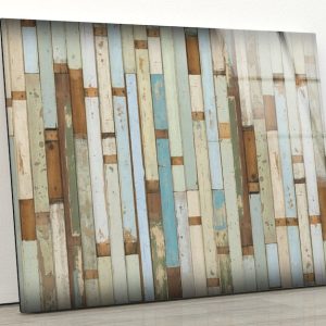 Glass Print Picture Wall Art For Restaurant Office Wall Art Wall Hanging Uv Printing Colorful Wooden Wall Art