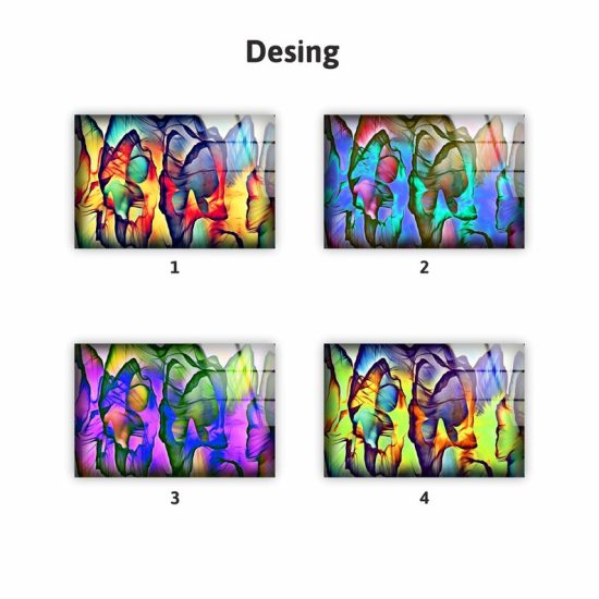 Glass Print Picture Wall Art For Restaurant Office Wall Art Wall Hanging Uv Printing Fractal Wall Art 2