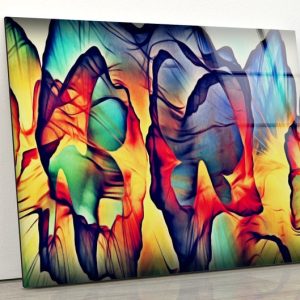 Glass Print Picture Wall Art For Restaurant Office Wall Art Wall Hanging Uv Printing Fractal Wall Art