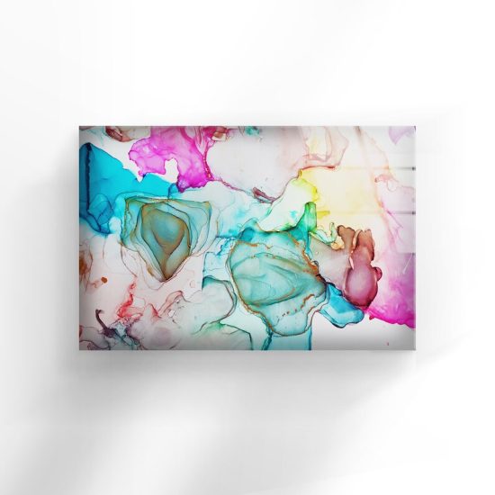 Glass Print Wall Art For Big Wall Office Decor Tempered Glass Printing Wall Art Alcohol Ink Colorful Abstract Marble Wall Art 1 1
