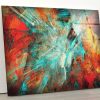 Glass Print Wall Art For Big Wall Office Decor Tempered Glass Printing Wall Art Alcohol Ink Colorful Abstract Marble Wall Art