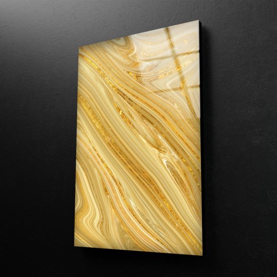 Glass Print Wall Art For Big Wall Tempered Glass Printing Wall Art Ivory Marble With Golden Vein Black And Gold Abstract Fluid Art 1
