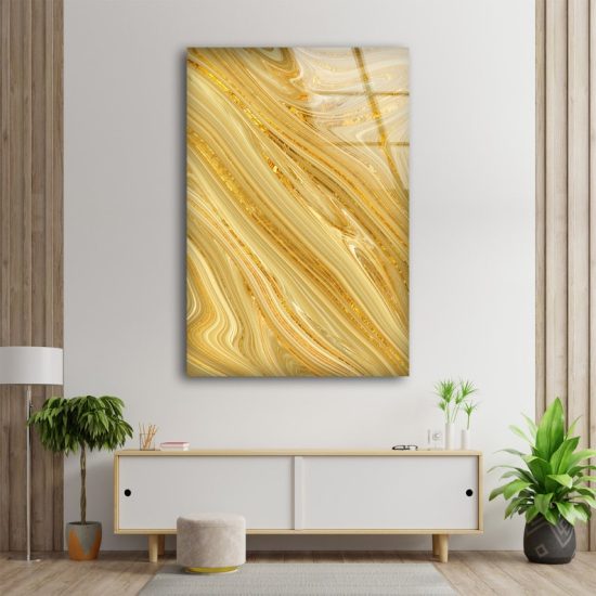 Glass Print Wall Art For Big Wall Tempered Glass Printing Wall Art Ivory Marble With Golden Vein Black And Gold Abstract Fluid Art