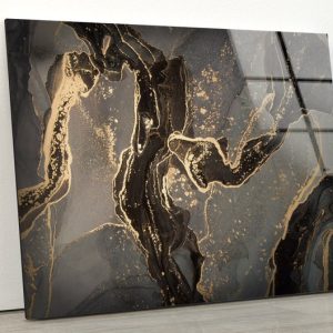 Glass Print Wall Arts For Big Wall Office Decor Tempered Glass Printing Wall Art Abstract Marble Wall Art Alcohol Ink Artwork 1