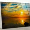 Glass Print Wall Arts For Big Wall Office Decor Tempered Glass Printing Wall Art Sunset Sea View Wall Art Sea View Art