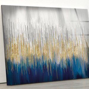Glass Print Wall Arts For Big Wall Tempered Glass Printing Wall Art Golden Abstract Painting Gold Wall Art 1