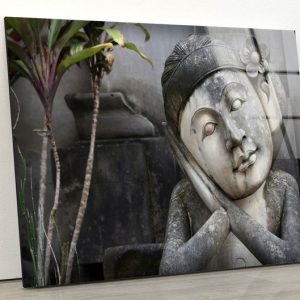 Glass Print Wall Arts For Big Wall Tempered Glass Printing Wall Art Mayan Statue Wall Art Hindu Statue Wall Art Buddha Statue Art