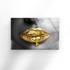 Gold Lips Wall Art Lips Wall Art Black Woman Wall Art Glass Print ...