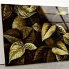 Golden Leaves Wall Art Leaf Wall Art Glass Print