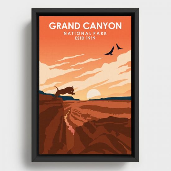 Grand Canyon National Park Travel Poster Canvas Print Wall Art Decor 1