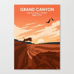 Grand Canyon National Park Travel Poster Canvas Print - Wall Art Decor