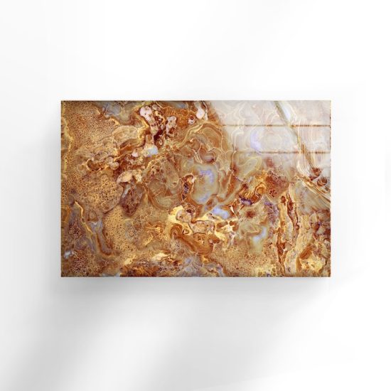 Granite Wall Art Gold Marble Wall Art Abstract Wall Art Onyx Art Glass Print 2