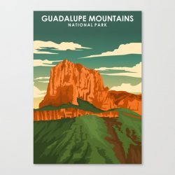 Guadalupe Mountains National Park Travel Poster Canvas Print - Wall Art Decor
