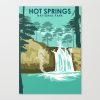 Hot Springs National Park Travel Poster Canvas Print - Wall Art Decor