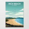 Inch Beach Ireland Travel Poster Canvas Print - Wall Art Decor