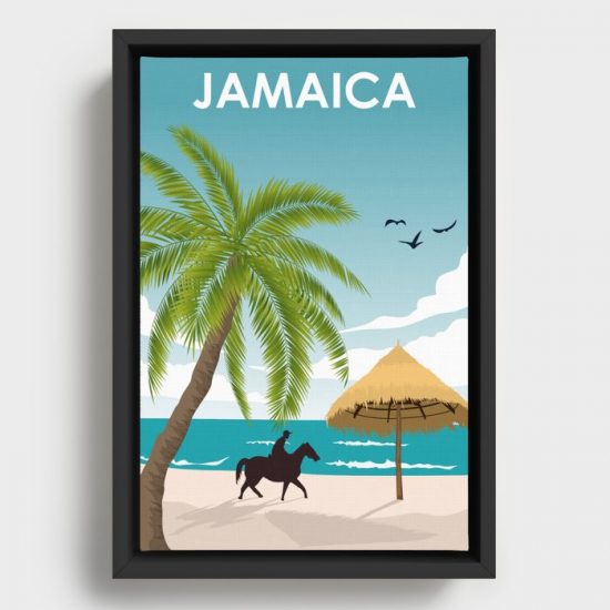 Jamaica Beach Vintage Travel Poster Canvas Print Wall Art Decor 1