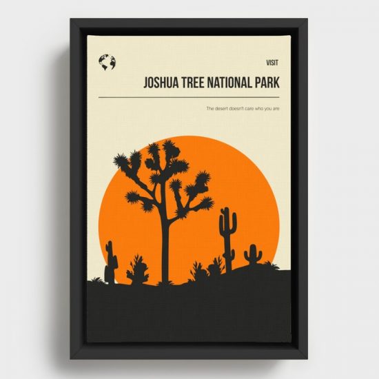 Joshua Tree National Park Vintage Minimal Travel Poster Canvas Print Wall Art Decor 1