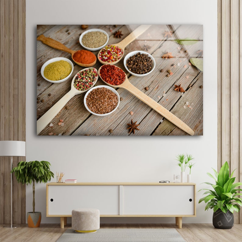 Kitchen-Wall-Art-Spoon-Spices-Wall-Art-Kitchen-Wall-Decor-Food-Glass-Wall-Art-Valentines-1 Kitchen Wall Art Spoon Spices Wall Art Kitchen Wall Decor Food Glass Wall Art Valentines 1 1